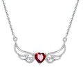 YH JEWELLERY Trending White Gold Angel Wing Choker Cubic Zirconia Fine Jewelry 925 Sterling Silver Chain Necklace