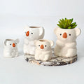 Wholesale Home Ornamental Pots Animal Stylish Decorations Planter Koala Shaped Ceramic Succulent Flowerpot