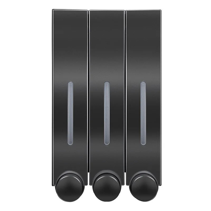 Black Wall Mounted Soap Dispenser Triple Lotion Liquid Soap Dispenser