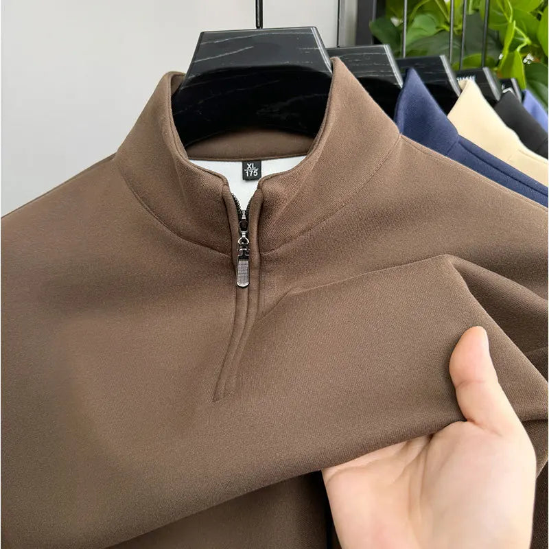 1/4 Zip up Crewneck Loose Sportswear Custom LOGO Men Sublimation Cotton Fleece Quarter Half Zip Knit Pullover Hoodie Sweatshirt