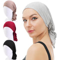 GTOP Wholesale Hair Accessories Solid 8 Colors Slip-on Headcovers Cotton HeadWrap Pre-tied Bandana Scarf Head Wrap for Women