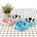 Custom OEM Non-Slip Dog Bowl Stainless Steel Slow Feeder Travel-Ready Pet Food Dish Anti-Spill Outdoor Bowl Wholesale Bulk