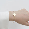 2022 Fashion New Stainless Steel 14k Gold Leaf C Elegant Exquisite Fine Bracelet Spot Wholesale
