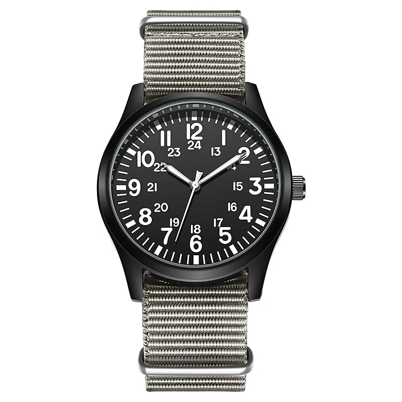 Classic Nylon Men Wrist Watch Luxury Lighter Arabic Leather Watch Reloj Para Hombre