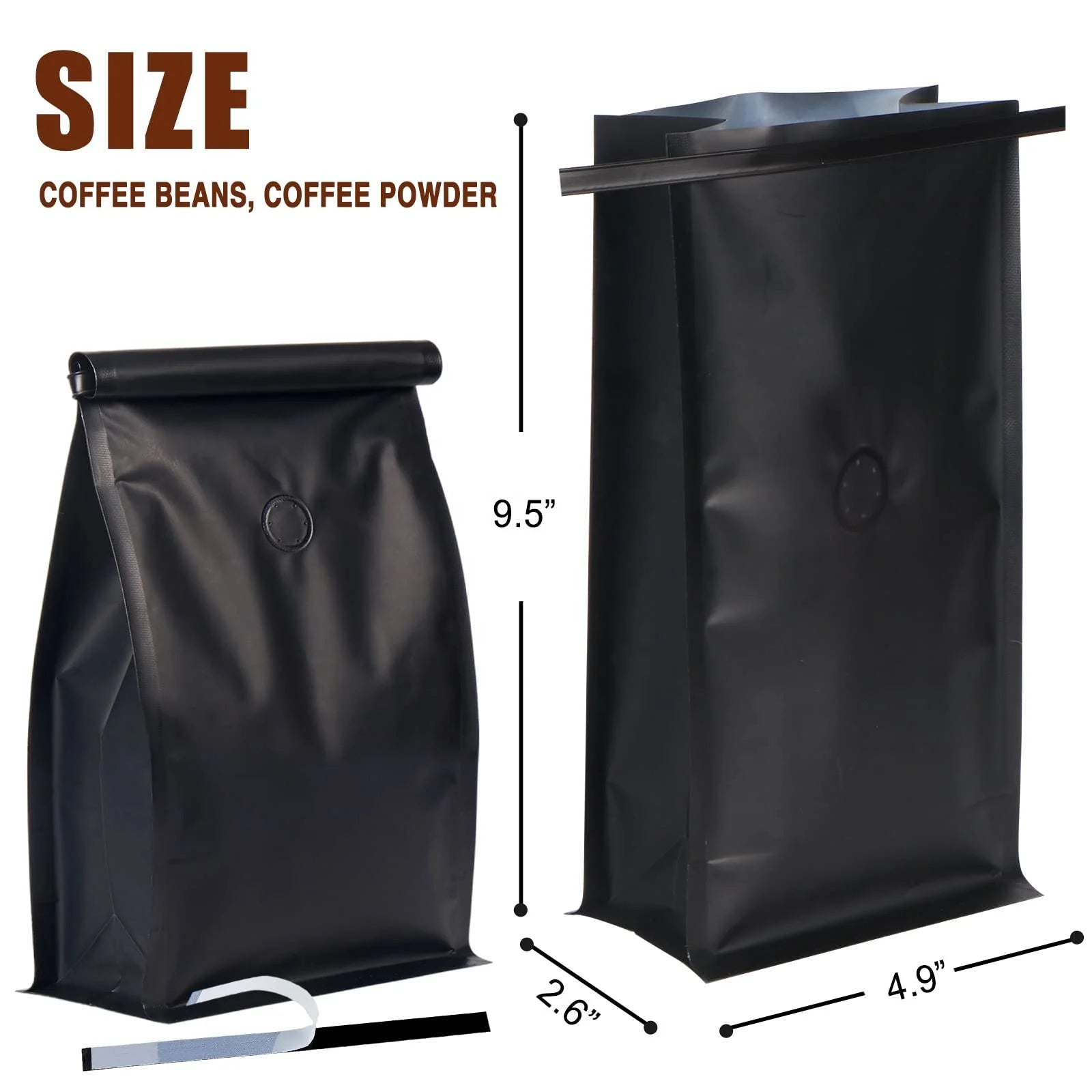 Custom Printed Eight Side Seal Aluminum Foil Moistureproof Pouch Tea Packaging for Coffee Beans Food-Grade Plastic with Valve