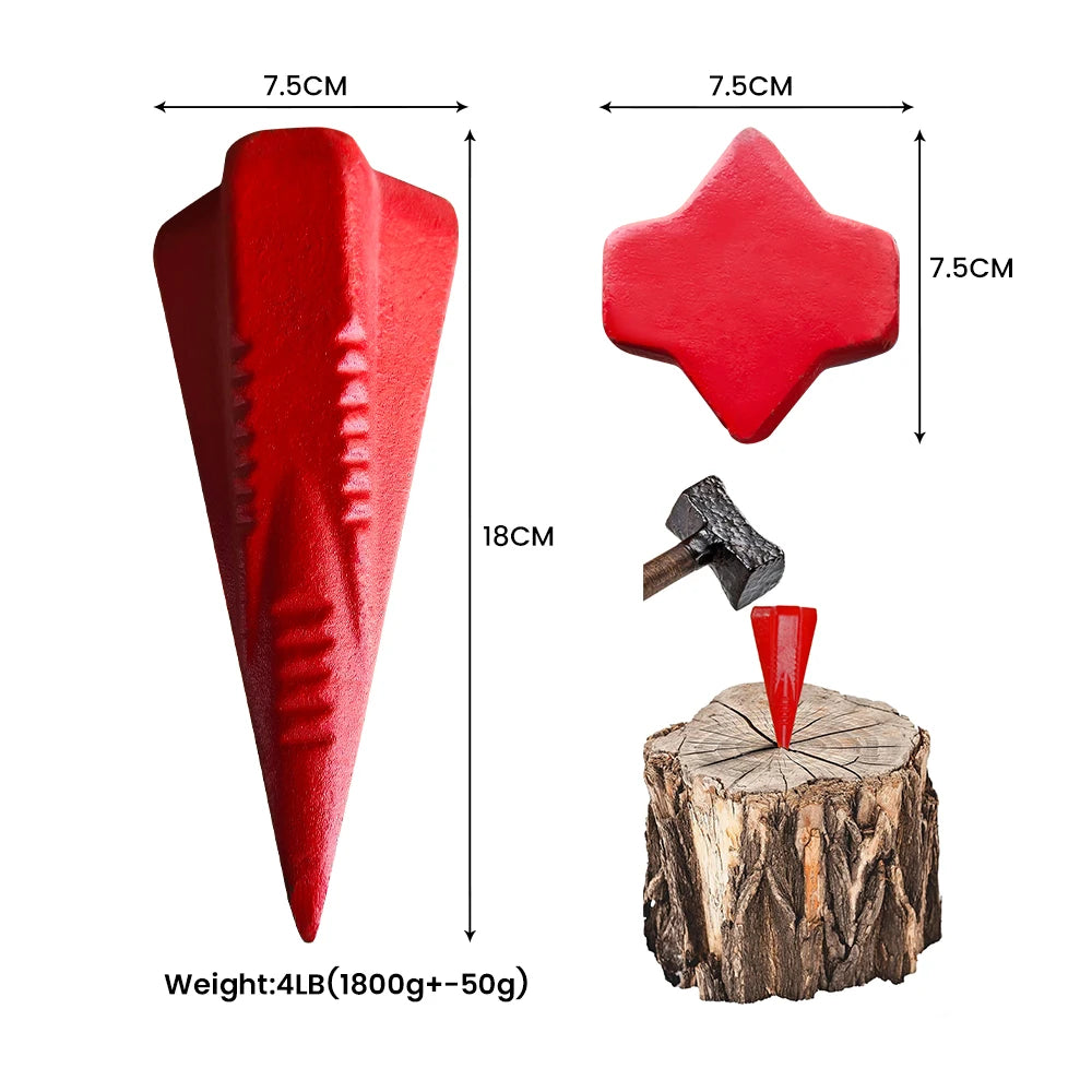 Manual Log Splitter Wedge Diamond 4 Lb Wood Wedge Plitting 5 Lb Sure Split Wedge Blue E-5 Factory for Sale