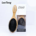 New Arrival Hair Brush Wood Handle Boar Bristle Beard Comb Styling Detangling Straighten Brown Massage Comb