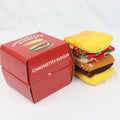 Funny Burger Food Character Socks Novelty High Crew Casual Socks with Bottom Body Logo Funny Birthday Gift