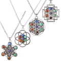 MIENTER Newest Orgonite Chakela Meditation Chakra Crystal Natural Stone Personalized Pendant Chakra Necklace