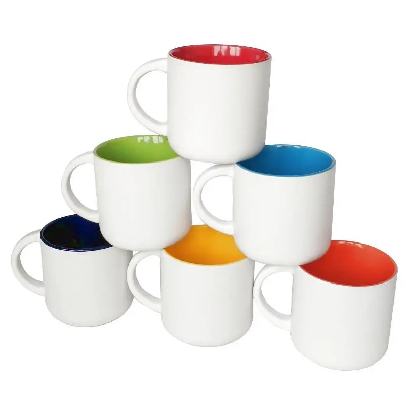 Good Quality Matte Black Ceramic Coffee Mug Cup with Custom Logo Printing