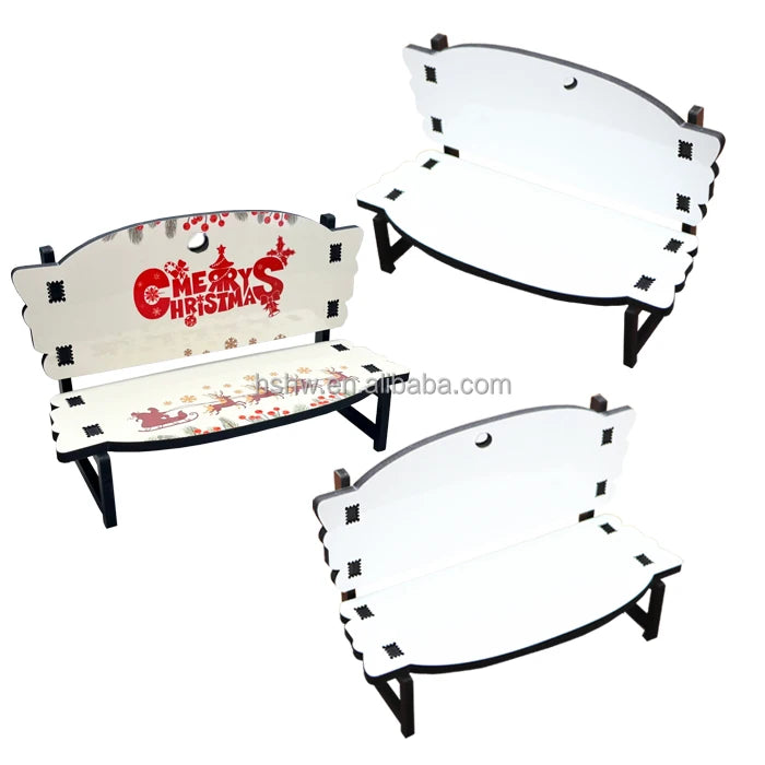 Personalized Keepsake Wood Gifts Sublimate Printable Long Photo Bench Blank Sublimation MDF Memorial Ornament