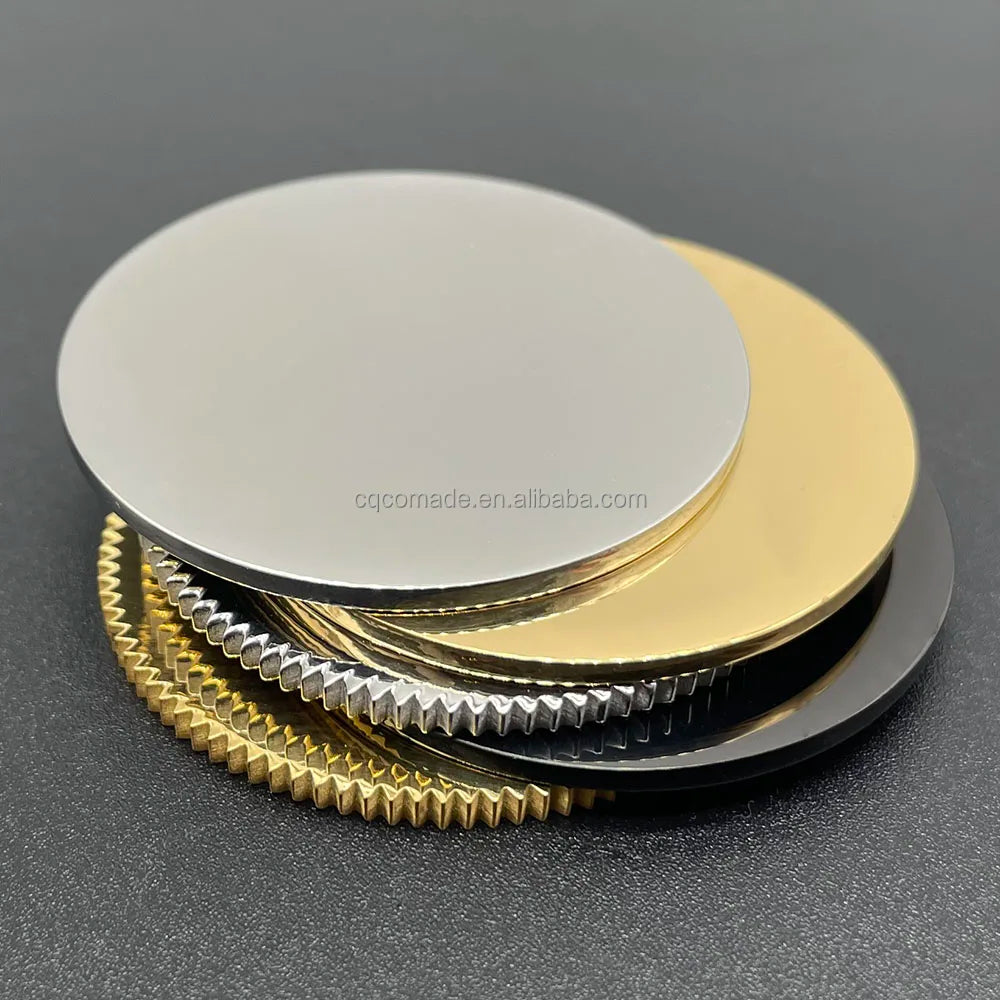40 mm Stainless Steel Cog-edge Coin Blanks Blank Disc Engraved Gold Silver Coin