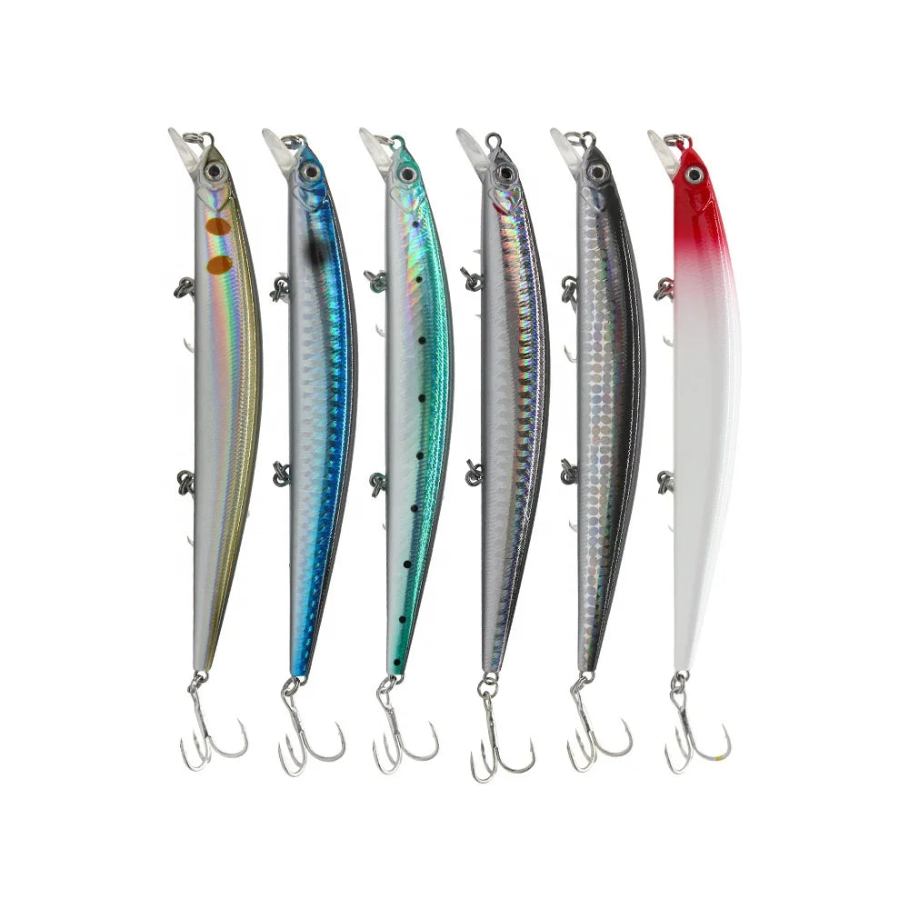 New Design 3 Treble Hook Minnow Lure 11g 15g Fresh and Sea Fishing