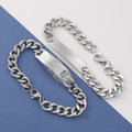 Couple Bracelet Smooth Men's and Women's Hand Jewelry Niche Design Sense Can Be Engraved Titanium Steel Couple Bracelet