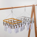 Household Stainless Steel Sock Clip Drying Rack Windproof 26 Clips Underwear Clothes Hangers