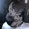 GENYA New Headwear Luxury Rhinestone Headband Wedding Side Hair Styling Accessories Handmade Hair Accessories