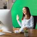 Photography Studio Collapsible Muslin Green Screen Solid Color for Chair Green Screen Portable