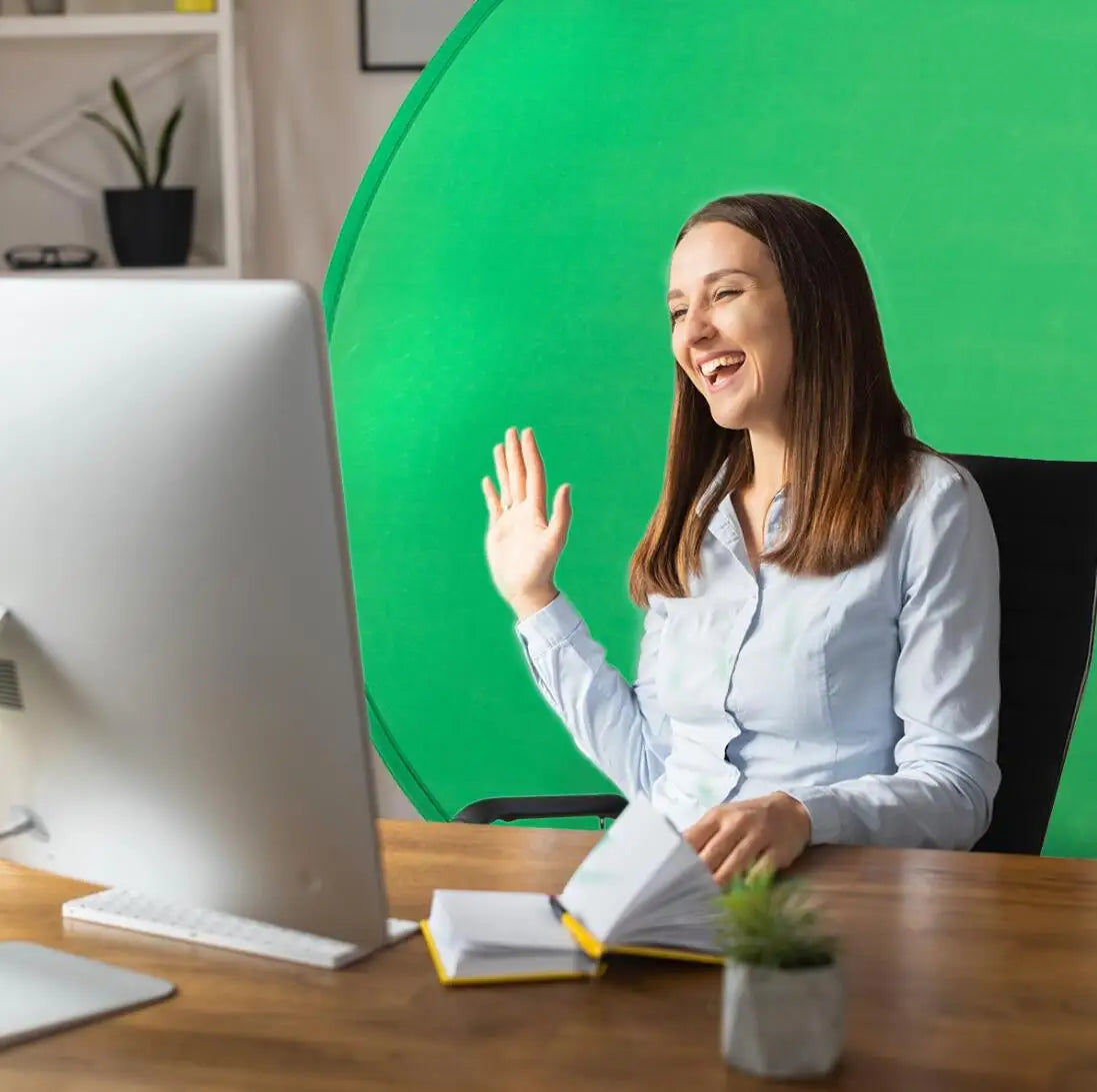Photography Studio Collapsible Muslin Green Screen Solid Color for Chair Green Screen Portable