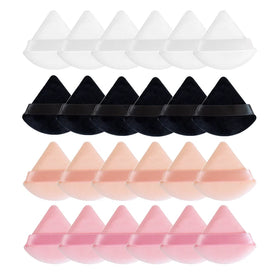 2026 Soft Triangle Makeup Puff Smooth Loose Powder Puff Double Sided Velvet Cosmetic Air Wet and Dry Use Foundation Powder Puff