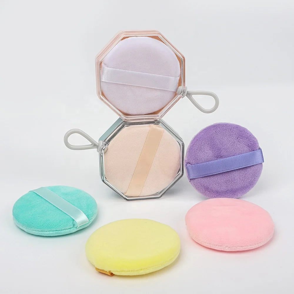 Hot Sale Eco-Friendly Cotton Makeup Puff Sponge Custom Soft Velvet Vegan Dry Beauty Foundation Multi-Colored Wholesale Private