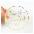 Promotion Clear Labels Custom Logo Foil Gold Transparent Stickers
