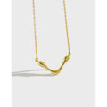 S925 Simple Minimalist Jewelry Trendy Initial Letter Pendant Gold V Shape Choker Necklace for Women Jewelry