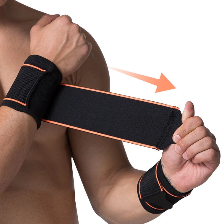 Men Wristband Gym Weight Lifting Pain Relief Hand Brace Nylon Bandage Arthritis Compression Adjustable Fitness Wrist Support