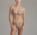 Manufacturer Custom LOGO Swimwear Women Nets High Leg Hot Selling Strings Swimsuit Women Triangle Thong Micro Bikini Set