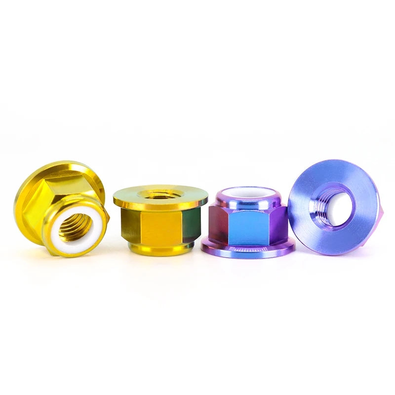 Best Selling High Quality DIN 6926 GR5 M6 Titanium Nylon Lock Nuts Titanium Fasteners with Different Style