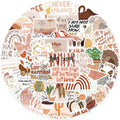 50pcs Boho Retro Inspirational Phrases PVC Vinyl Waterproof Stickers for Water Bottles Laptop Phone Computer Guitar