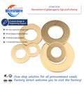 Brass Flat Washer DIN125-2/ISO 7090 for General Industry M3-M100 100-300HV Plain Finish Sizes M3-M100