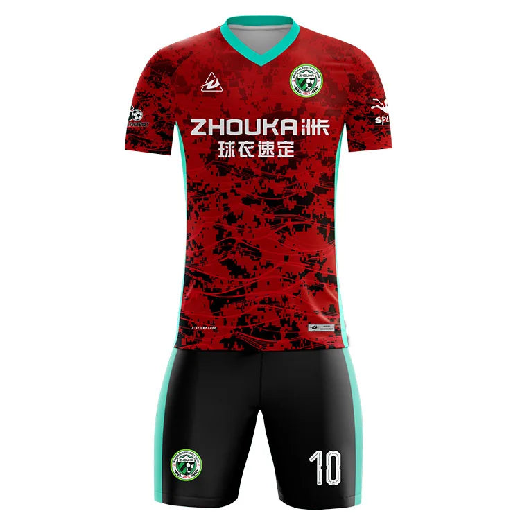 Custom High Quality Soccer Wear Team Uniforms Kit Soccer Football Jerseys Set Sublimation Breathable Club Soccer Uniform Shirt