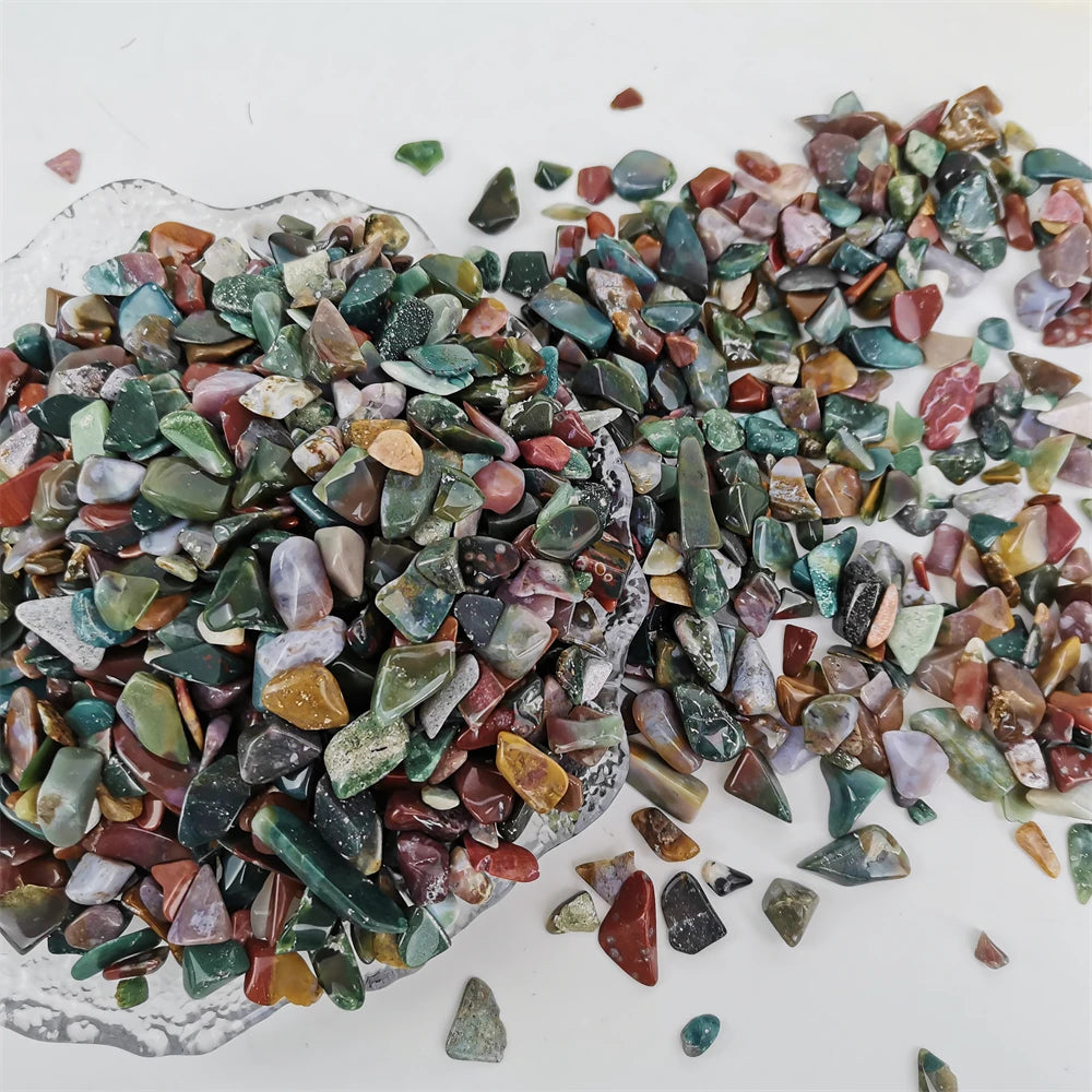 2023 Popular Natural Healing Energy Crystals Sea Ocean Jasper Chips Gravel Stone for Decor