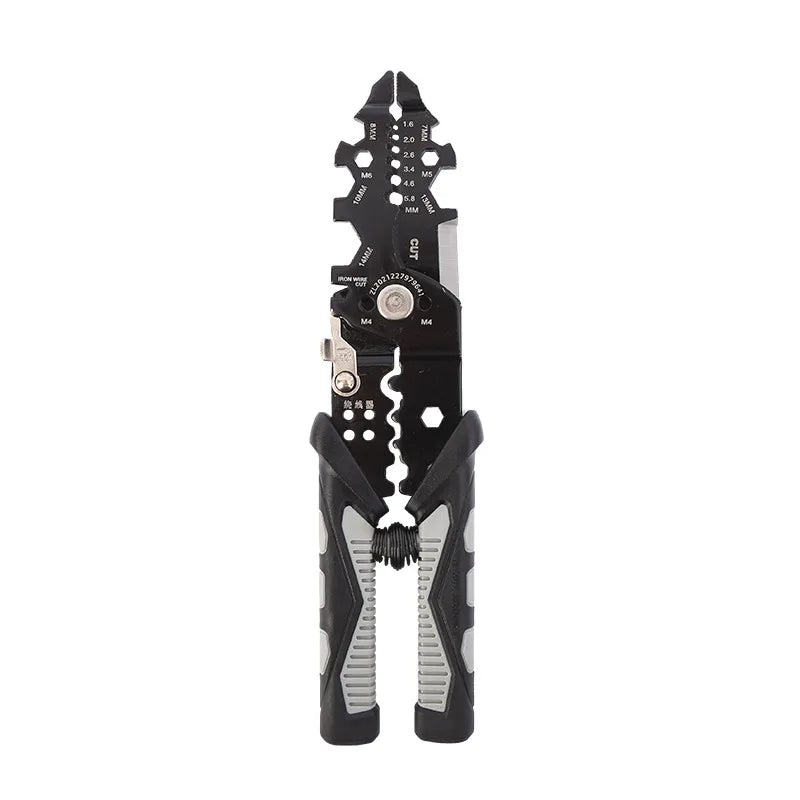 25-in-1 German Electrician Wire Pliers Multi-functional Wire Winding and Stripping Pliers for Crimping and Dividing Wires
