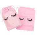 New Release Reusable Waterproof Eyelash Tools Pouch Plastic Lashes Extension Storage Bags with Drawstring