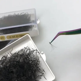500Fans 1000Fans 5D 7D 9D Premade Wispy Fan Eyelash Extension 0.07mm 0.05mm Fans Lash