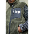 Custom Logo Sherpa Patchwork Wholesale Nylon Men Outwear Workwear Fleece Vest With Zipper