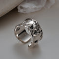 ICEBELA Jewelry Niche Design Lava Ring Female Old School Thai Silver Opening Gold Sterling Silver Dainty Finger Ring for Girls