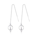 Super Cute Cat Tassel Earrings Chain Long Lovely Moon Cat Ear Line Earrings for Women