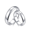 Sun Star Jewelry Supplier Newe Trendy Rhodium Plated 925 Sterling Silver Wedding Couple Rings Set