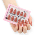 Dropshippine Genuine Soft Gel GD41 30 Pcs Short High-end High-end French pink Almond Acrylic Press on Nails Customize False Nail MegaBDM