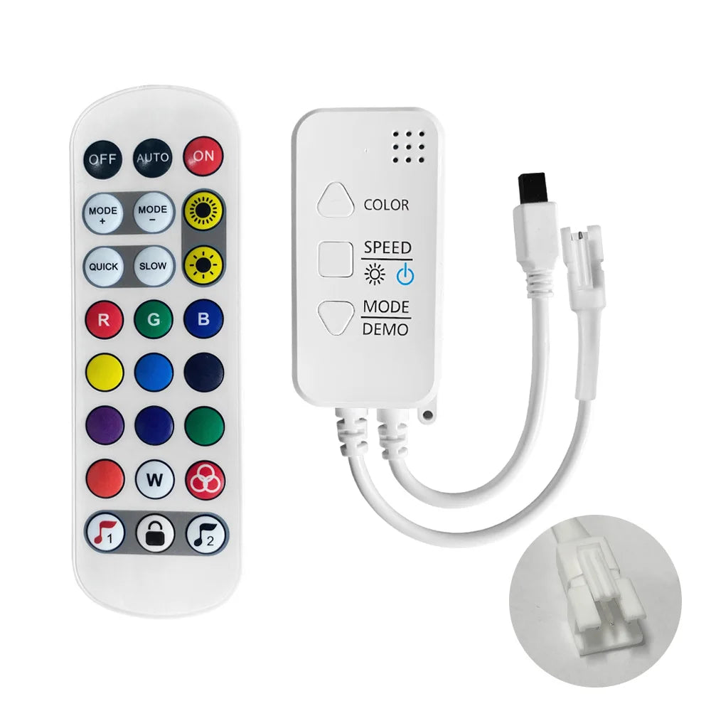 5V WIFI IR Remote Control SPI Full Color Music Voice Controller Phantom Horse Running RGBIC Dimmers Tuya Tuya RGBIC Controller