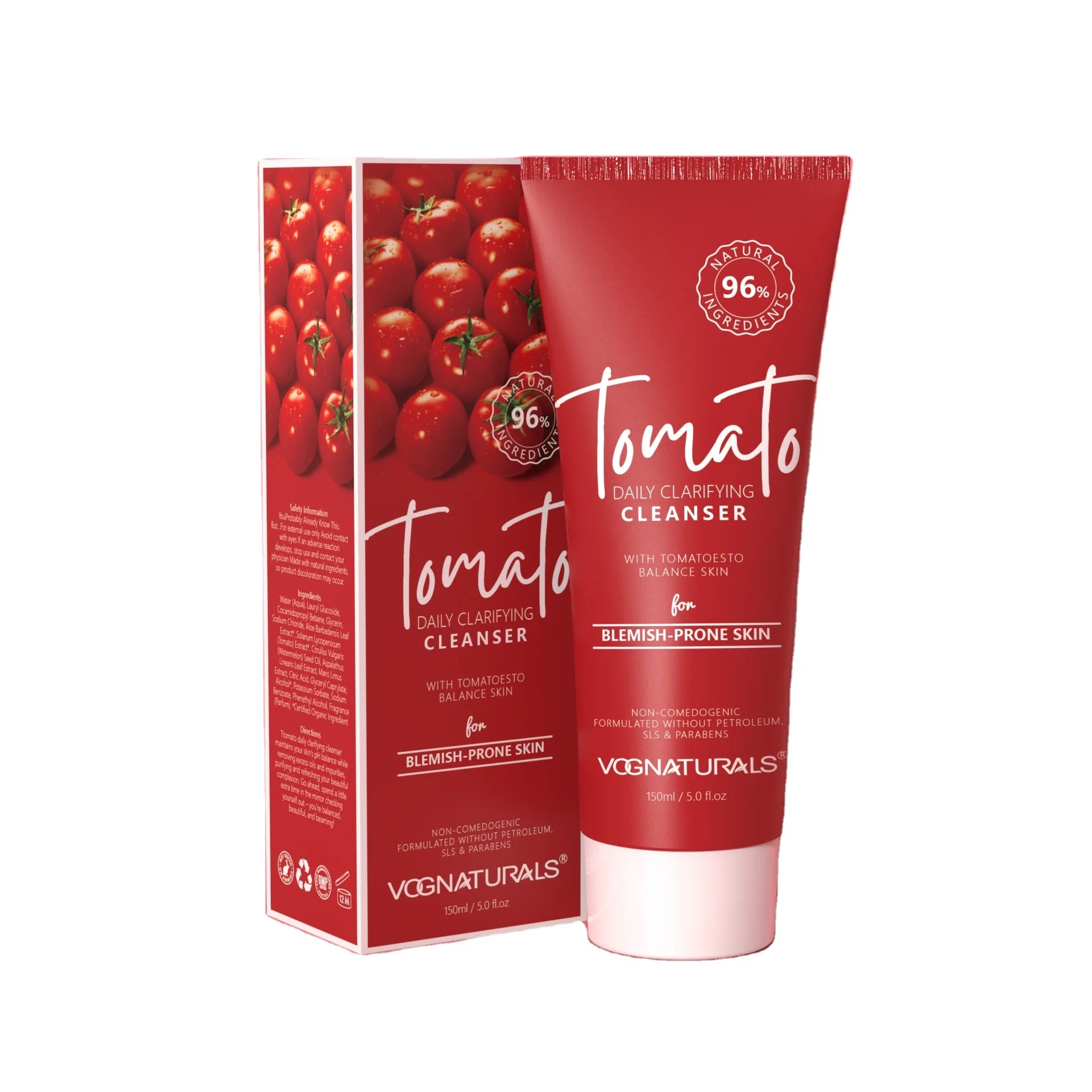 Private Label Vitamin C Tomato Daily Clarifying Facial Cleanser ODM/OBM Supplied Face Wash for Adults