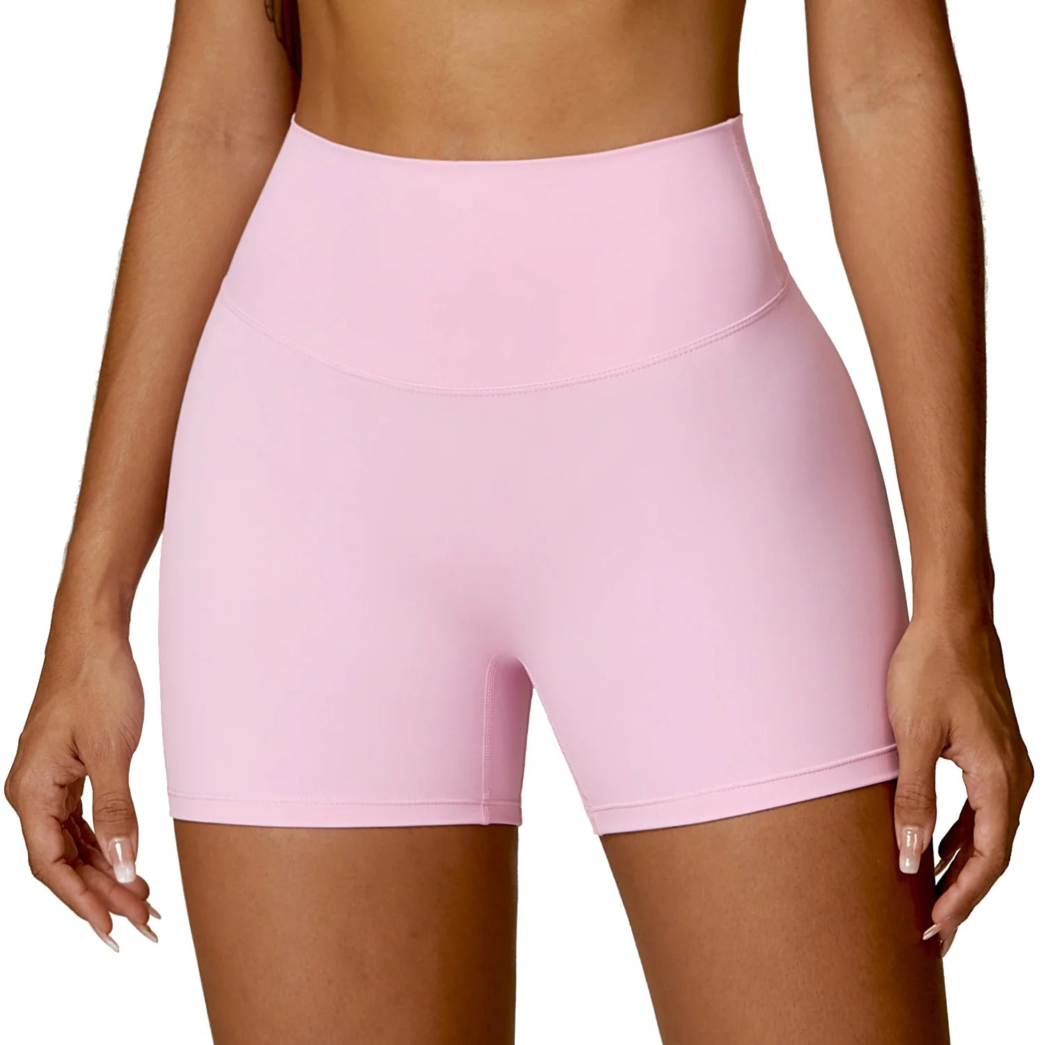3 Inch Nylon Colour Gym Fitness Biker Women Pastels High Elastic Scrunch Butt Lifting Yoga Shorts