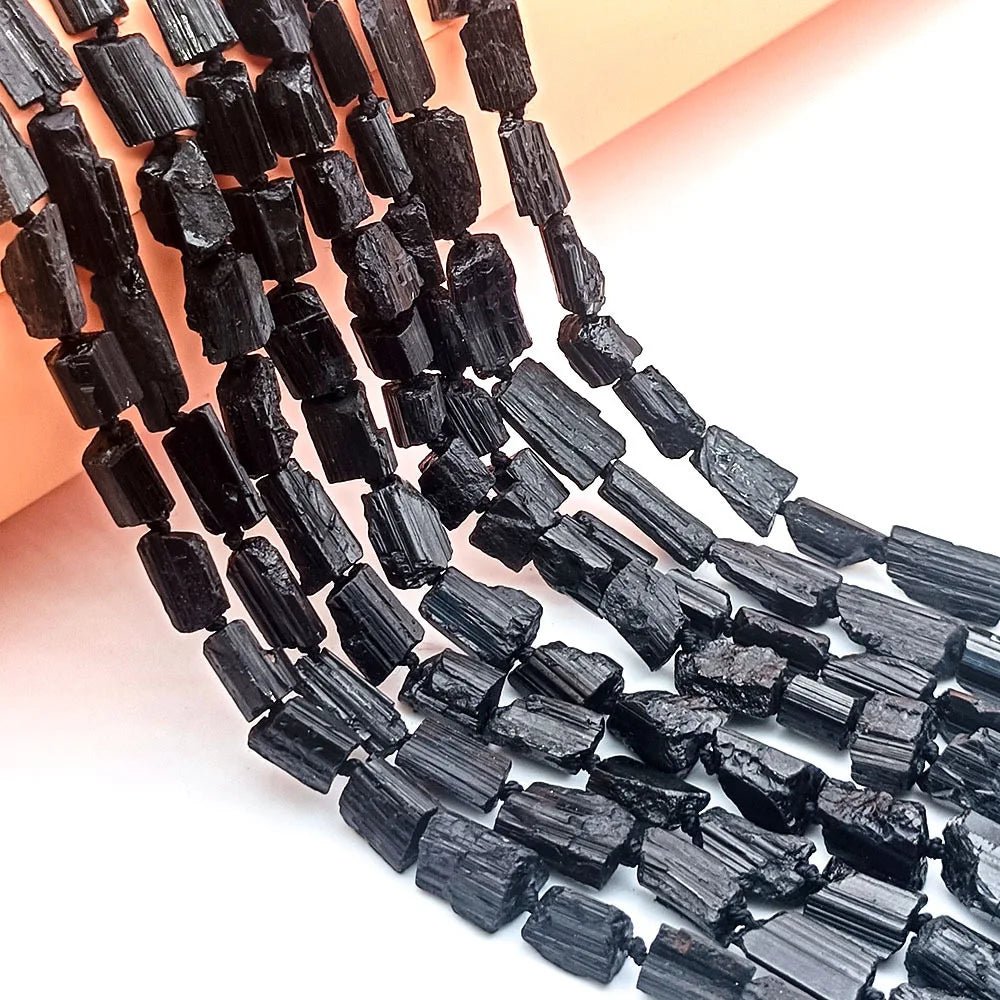 Wholesale Raw Black Tourmaline Nugget Free Form Loose Rough Black Tourmaline Beads for Jewelry Making