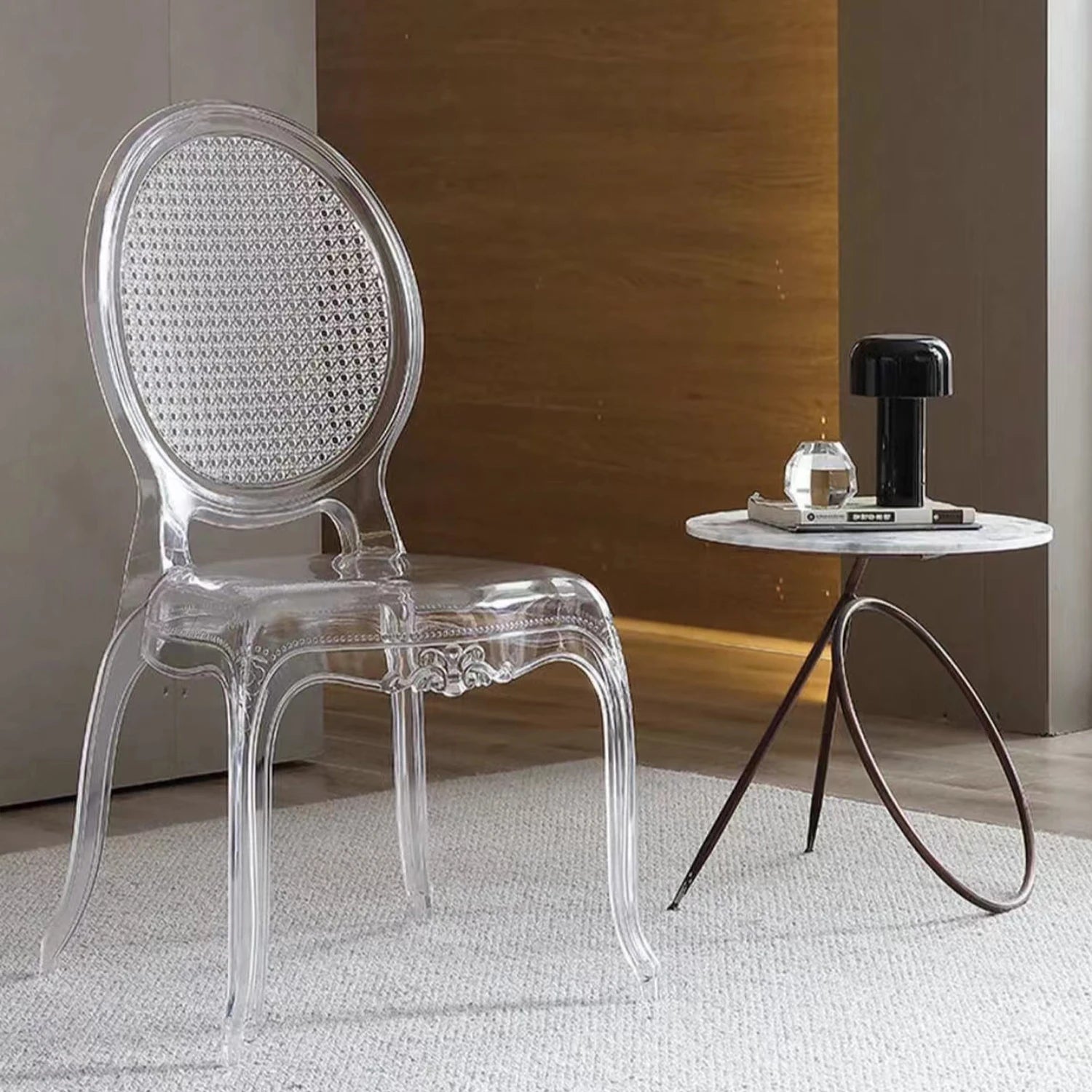 GSD Outdoors Outdoor Garden Plastic Transparent Crystal Morden Acrylic Dining Chairs for Event Wedding Party Reception