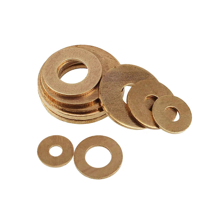 DIN125 Various Sizes Copper Brass Retaining Flat Washers Bonded Stamping Plain Washers OEM Custom