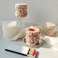 Vine Rose Cylindrical Silicone Candle Mold Handmade Romantic  Flower Carved Scented Gypsum Soap Mold for Valentine's Day Gifts