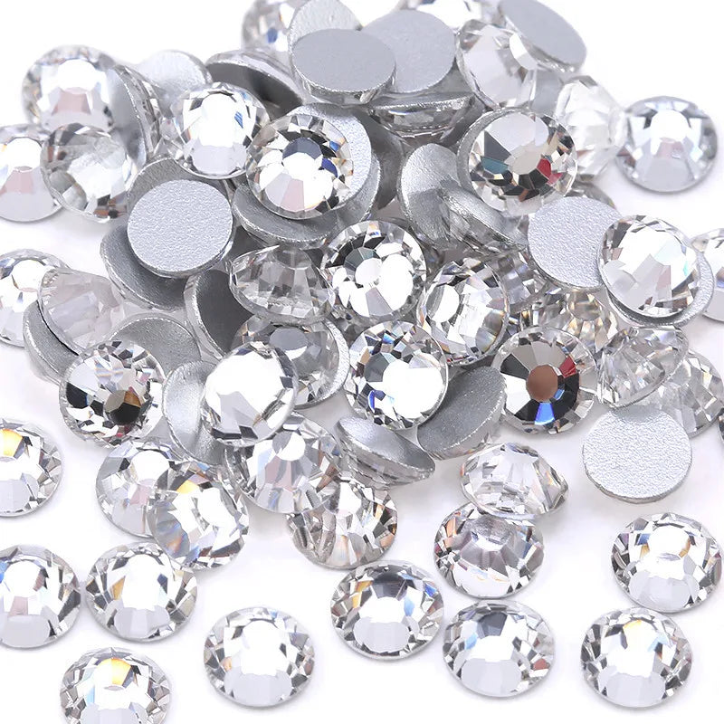 1440pcs/bag K9 Crystal Flat Bluk Nail Art Rhinestone Stone Diamond DIY Manicure Decoration Accessories