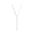 925 Sterling Silver Platinum Plated Link Chain Trendy Necklace for Wedding Engagement Party Gift